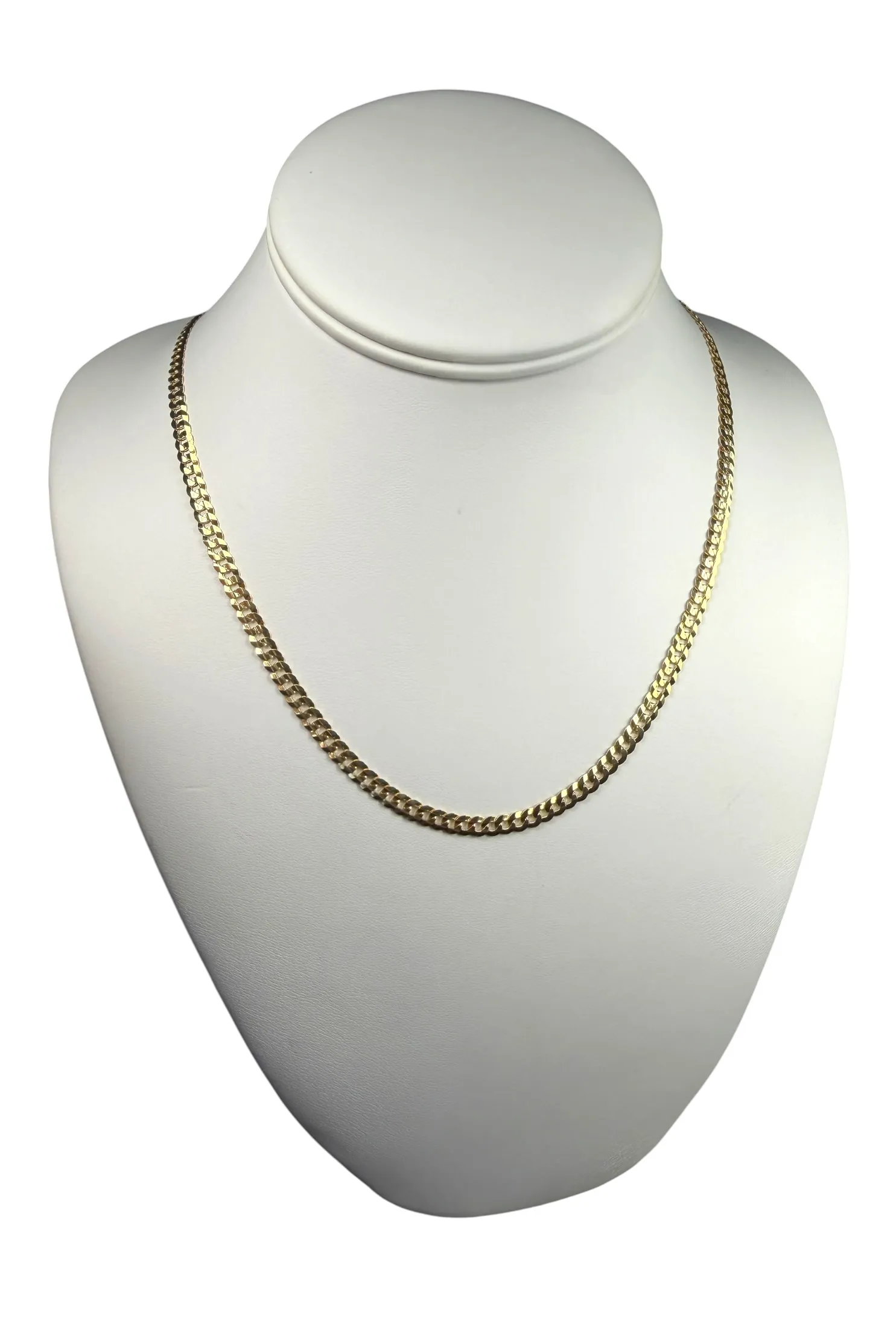 Cadena Cubana Plana Oro 18K Italiana para Dama