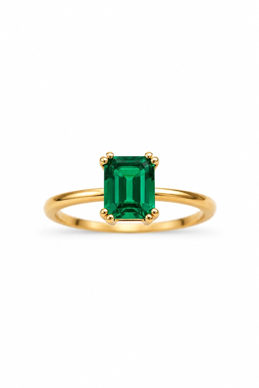 Anillo Esmeralda de laboratorio Oro 18k
