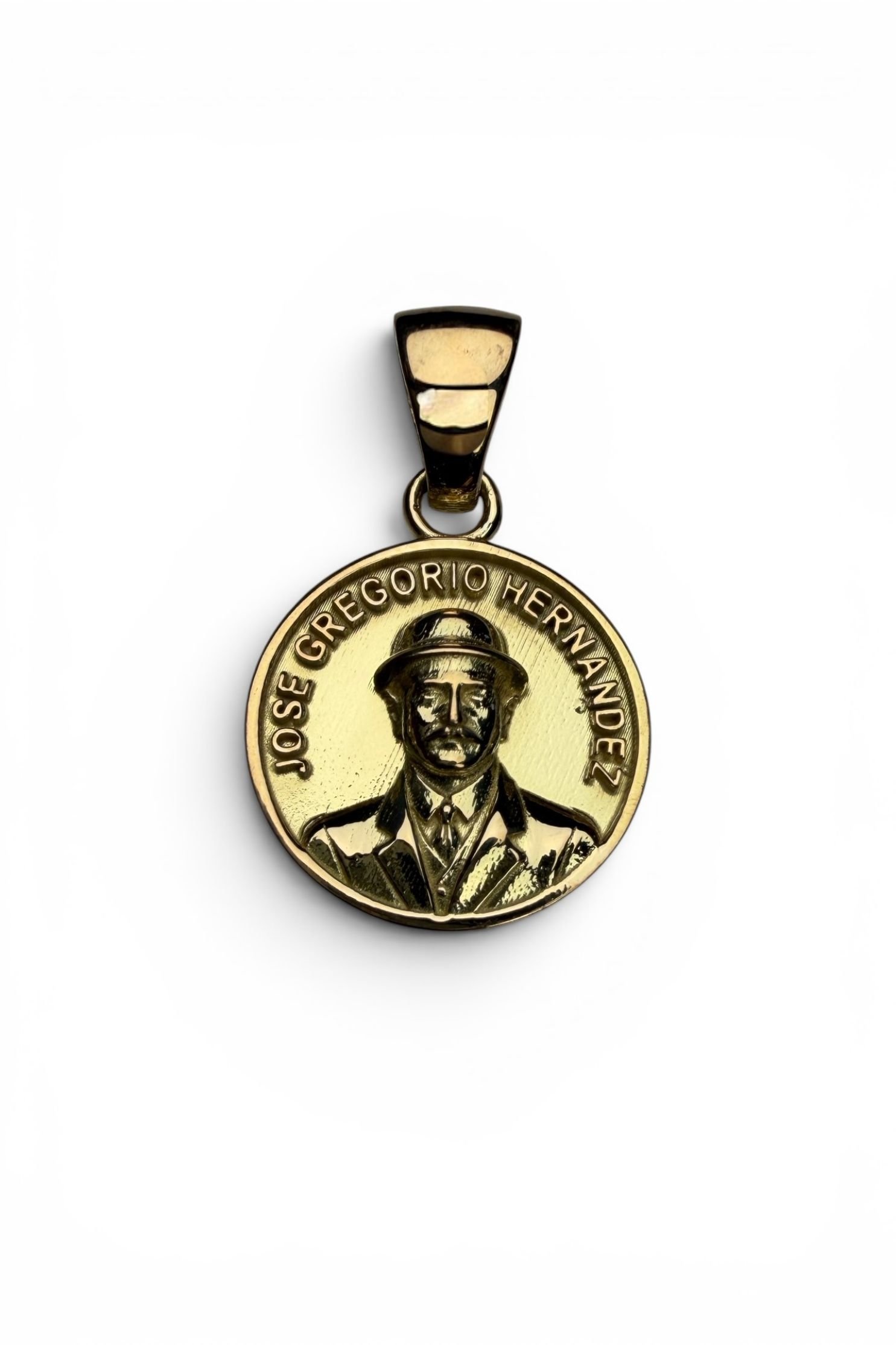 Dije Sólido José Gregorio Hernández en Alto Relieve Oro 18K
